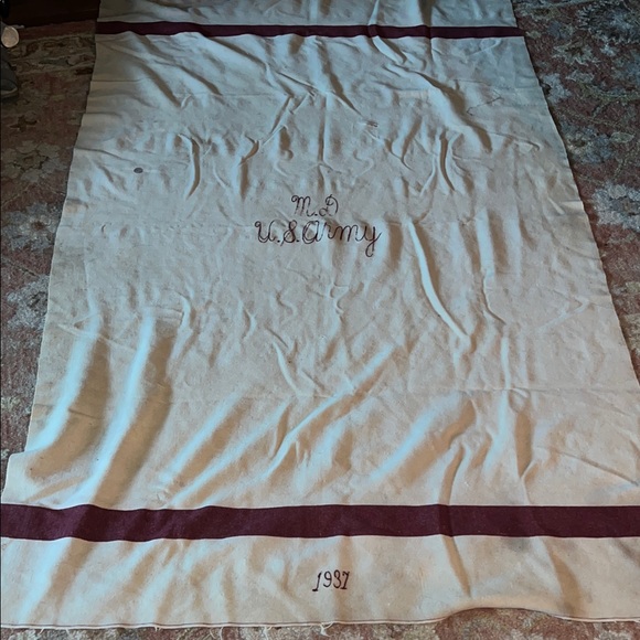 1937 U.S. army Medical Department MD wool blanket - Picture 1 of 6